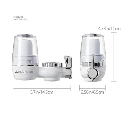 Sink Water Filter System for Kitchen Faucet | Reduces Lead, Chlorine, Bad Taste & Odor | High Capacity 320 Gallons | Easy Install with View Window | Drinking Water Purifier
