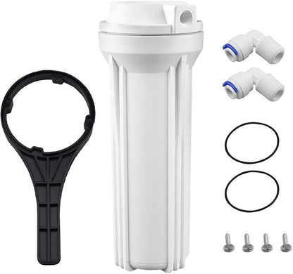 Geekpure 10 Inch Reverse Osmosis Water Filter Housing-1/4" Port | For RO Filtration System, Fit for 2.5" x 10" Filters