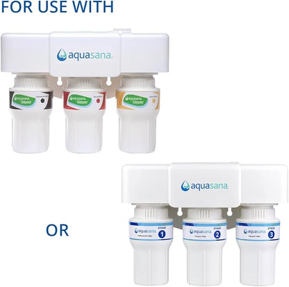 Aquasana Replacement Filter Housing Sumps| Fit Claryum 3-Stage Under Sink Water Filter | For AQ-5300 and AQ-6300 Systems | BPA-Free | 3 Count | AQ-C3-SUMP
