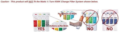 Watts Premier RO 4-Pack Filter Kit for 4 Stage Pure Plus/Zero Plus Reverse Osmosis System, Push Button Water Filter Replacement, Sediment, Carbon Pre- & Post, and Membrane Variants Included