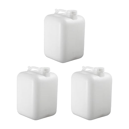 FastRack 5 Gallon Hedpak Jug with Screw Cap | 3-Pack BPA-Free Food-Grade HDPE Water Container, Leak-Resistant White | For Brewing, Fermentation & Emergency Water Storage
