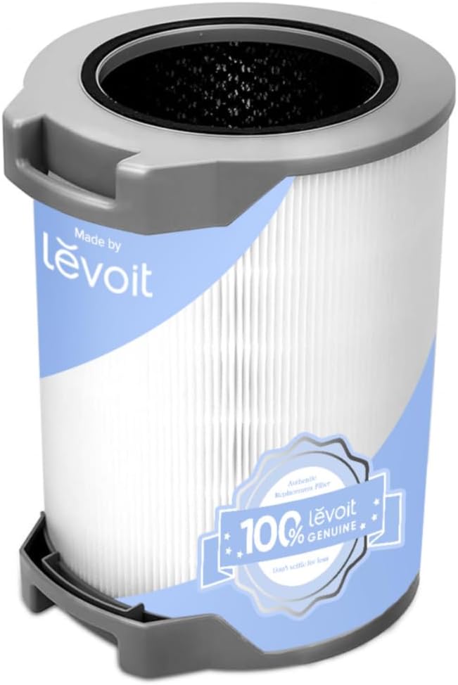 Levoit LV-H134 Air Purifier Genuine Replacement Filter, 1 Pack | High-Efficiency Activated Carbon for Removal of Smoke, Odor, Allergens, Pollen, LV-H134-RF, White