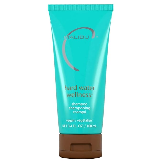 Malibu C Hard Water Hair Clarifying Shampoo - Travel Size Sulfate Free Chelating Formula for Build Up & Scalp Detox - Removes Minerals, Prevents Discoloration, Restores Shine - Vegan Hair Care, 3.4 oz