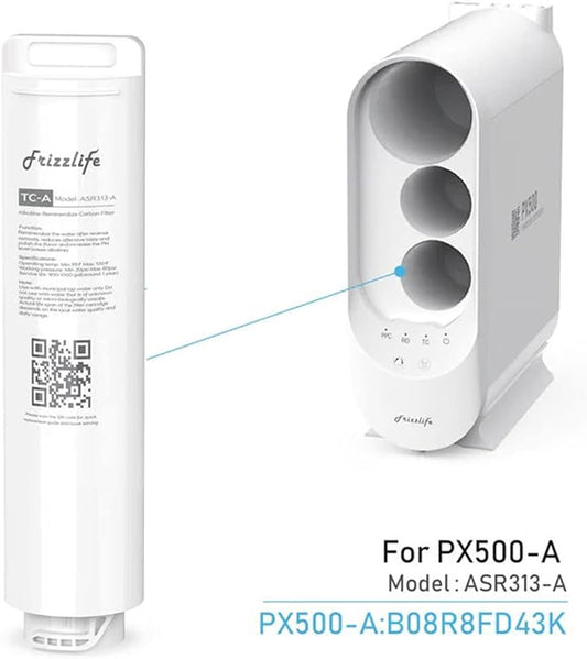 FRIZZLIFE ASR313-A Replacement Filter Cartridge for PX500/PX500-A (3rd Stage) - Remineralization Alkaline Filter