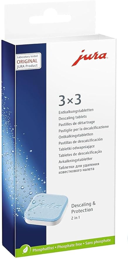 Descaling Tablets for All Jura Machines or Automatic Coee Centers (9 tablets)
