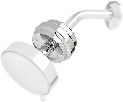 Brondell Shower Filter VivaSpring, Compact Polished Chrome – High Output, 100% High-Purity KDF Filtration, With FF-30 Filter Cartridge, Filtered Shower Water for Healthier Skin & Hair
