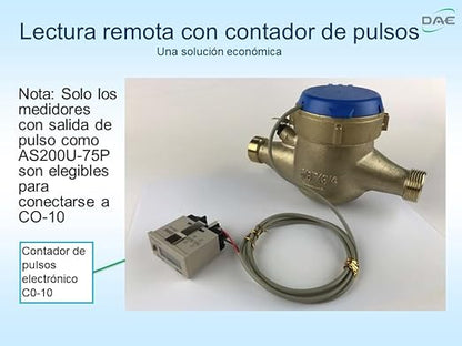 DAE AS130U-50 1/2" Water Meter, Measuring in Gallon + Couplings