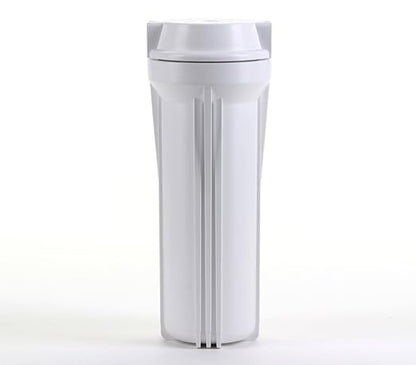 Hydronix HF2-10WHWH14, 10" White Housing with White Flat Cap For RO & Filtration Systems, 1/4" Ports
