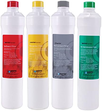 Watts Premier WP531160 RO Pure Plus Reverse Osmosis Water Filter Replacement Kit (4 Pack) and APEC Water Systems Tank-4 4 Gallon Residential Pre-Pressurized Reverse Osmosis Water Storage Tank