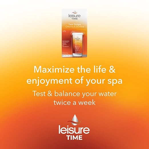 Leisure Time 45006A Spa & Hot Tub Test Strips for Chlorine and Bromine,(Pack of 12)