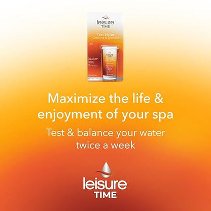 Leisure Time 45006A Spa & Hot Tub Test Strips for Chlorine and Bromine,(Pack of 12)