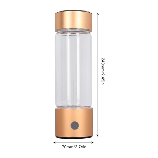 410ml Hydrogen Water Bottle with Nasal Inhalation Hose, 1200?1400PPB Portable Rechargeable Hydrogen Water Ionizer Machine, Hydrogen Rich Water Glass Health Cup for Home Travel