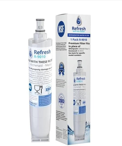 Refresh R-9010 Refrigerator Water Filter, Compatible with Kenmore 46-9010, 469010, 9010, 46-9085, AquacrestAQF-4396508, Aquafresh WF285 and IcePure RFC05000A (1)