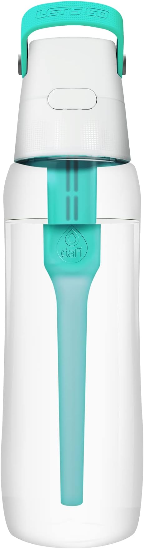 Dafi Filtered Water Bottle with Straw 24 oz - Sports Water Bottle Reusable with Carbon Filter for Travel, Gym, Daily Use - Leakproof, BPA-Free with Hypoallergenic Mouthpiece & Carrying Handle - Blue