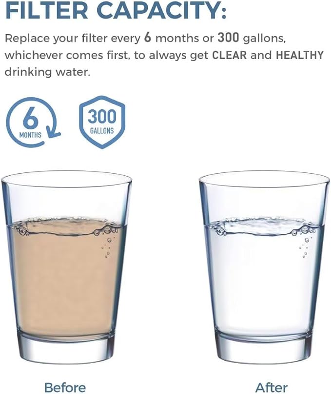 EDR3RXD1 Water Filter Replacement, 2 Pack | Compatible with 4396841, Filter 3, 4396710, Kenmore 46-9083, 46-9030 Refrigerator Water Filter