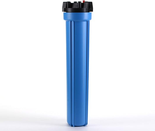 Hydronix HF5-20BLBK34PR Water Filter Housing 20" RO, Whole House, Hydroponics - 3/4" Ports, Blue Body w/PR