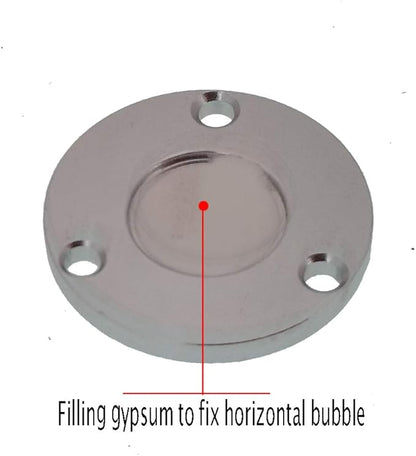 Metal Horizontal Bubble Bull's-Eye Level Universal Horizontal Flange Water Level Small Household 40x14mm(White)