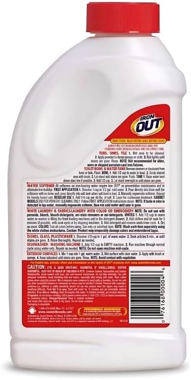 Iron Out Rust Remover Spray 16 oz + 28 oz Powder Bundle with Microfiber Cloth - Rust Stain Remover - Hard Water Toilet Stain Cleaner - Dissolves Rust on Tubs, Sinks, and Showers - (4 Items)