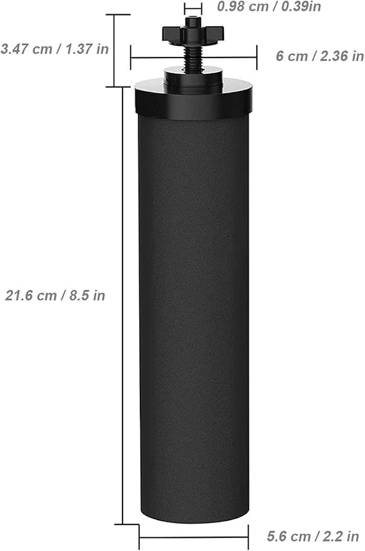 Huining Black Water Filtration System with Fluoride Filters for Purification - Gravity Water Filter for Survival