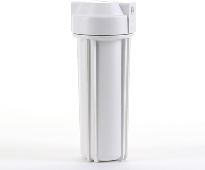 Hydronix HF4-10WHWH38 Water Filter Housing 10" RO, Whole House, Hydroponics - 3/8" Ports, Double O-Ring, White