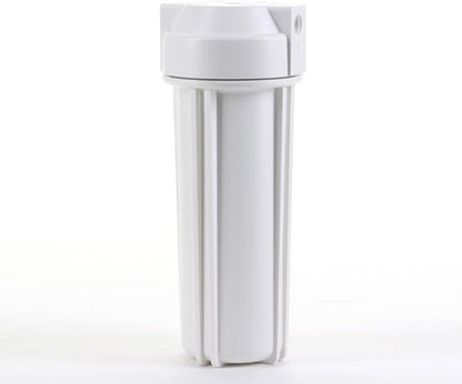 Hydronix HF4-10WHWH38 Water Filter Housing 10" RO, Whole House, Hydroponics - 3/8" Ports, Double O-Ring, White