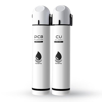 PureDrop PDR-16KUF2 0.01 μm Ultra Filtration Under Sink Water Filter, High Capacity 2-Stage Under Sink Filtration System, Reduces Chlorine, Bad Taste & Odor, 16K Gallons