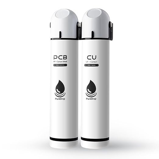 PureDrop PDR-16KUF2 0.01 μm Ultra Filtration Under Sink Water Filter, High Capacity 2-Stage Under Sink Filtration System, Reduces Chlorine, Bad Taste & Odor, 16K Gallons