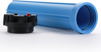 Hydronix HF5-20BLBK34PR Water Filter Housing 20" RO, Whole House, Hydroponics - 3/4" Ports, Blue Body w/PR