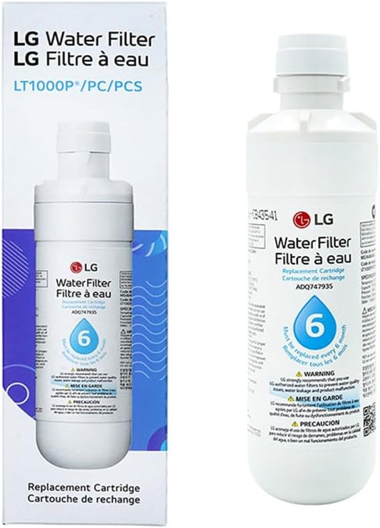 LG LT1000P2 & LT120F 2-Pack Bundle | Replacement Refrigerator Water & Air Filters | 200 Gallon Water Filter Capacity (NSF42, NSF53, and NSF401)