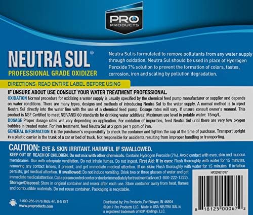 Pro Products Neutra Sul HP01B Professional Grade Oxidizer, Neutralize Rotten Egg Smells and Pollutants, 1 Gallon, 2 Count