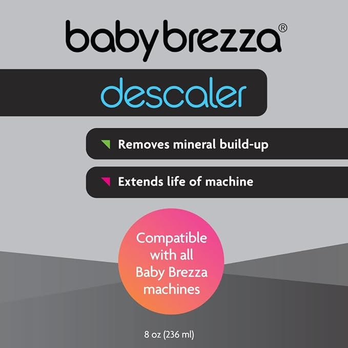 Baby Brezza Descaler 8 oz. Made in USA. Universal Descaling Solution and other appliances. Removes mineral build-up and extends your machine’s lifespan, (Pack of 2)