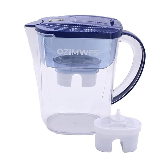 3.5L Alkaline Water Filter Pitcher - 2 Filters Included, BPA Free, Multi-Stage Filtration System for pH Improvement and Purification