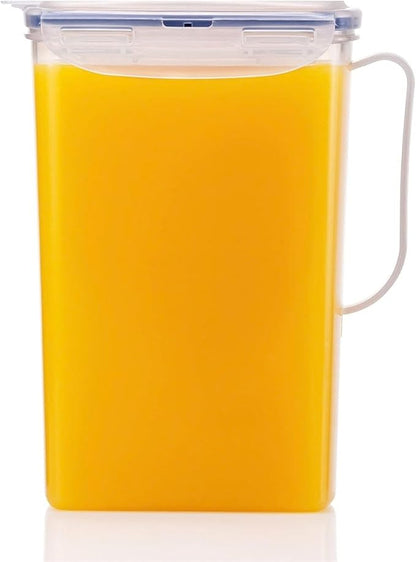 LocknLock Aqua Fridge Door Water Jug | Clear Pitcher | BPA Free Plastic Pitcher with Lid | 2 Quart Pitcher with Lid for Water, Juice, Tea & More Beverages, Clear