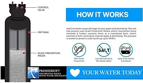 PREMIER Whole House Salt Free + Anti-Scale Water Softening & Conditioning System 15 GPM + 2 Water Pre-Filter System