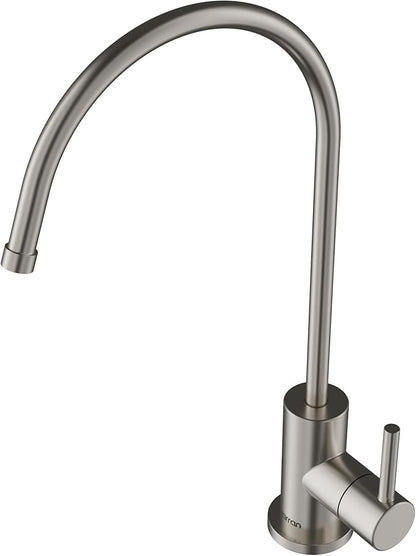 Karran Kestrel Spot-Free Stainless Steel Beverage Faucet 100% Lead-Free Brass, RO/Filtration System Ready, 360° High-Arc Spout, Fingerprint Resistant Finish, Compact Design