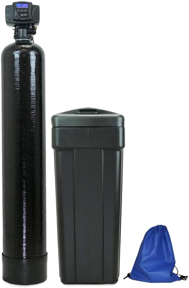 AFW Filters Built Fleck 5600sxt 48,000 Black SPACE SAVER Water Softener (10% Resin)
