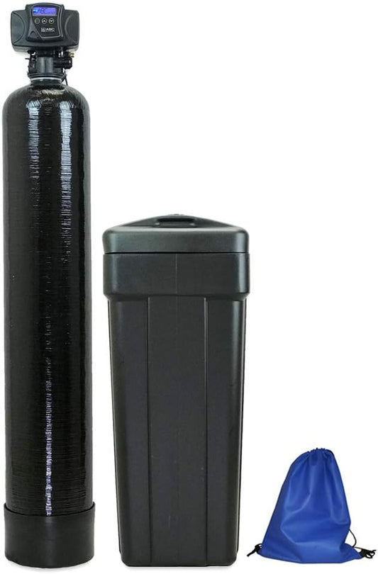 AFW Filters Built Fleck 5600sxt 48,000 Black SPACE SAVER Water Softener (10% Resin)