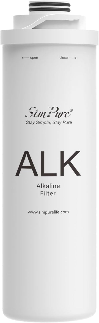 SimPure T1 Series ALK Filter Replacement Alkaline Cartridge for Model T1-100ALK, T1-400ALK, 6 Months Replacement Cartridge (1 Pack)