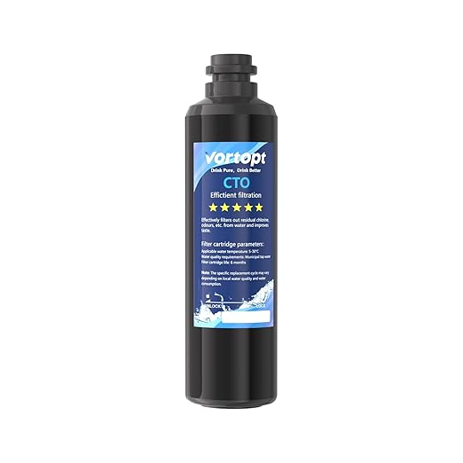 Vortopt F03 Under Sink Water Filter,with CTO Cartridges for Water Filtration and Drinking Water Black.