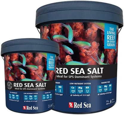 Red Sea Reef Salt Mix Large Bucket - Makes 175 Gallons Complete Marine Saltwater Aquarium Advanced Formula Optimal Coral Health & Stability