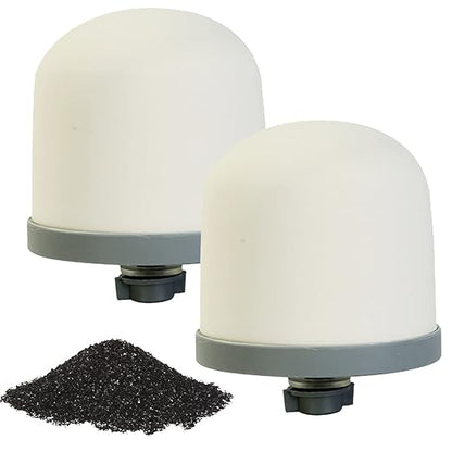 Huining Ceramic Dome Water Filter with Coconut Shell Activated Carbon, for Pre-Filtration Unit Filter Media Replacement 0.15 to 0.5 Micron Household Water Bucket Filtration System Pitcher