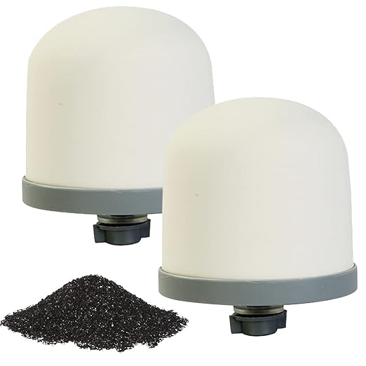 Huining Ceramic Dome Water Filter with Coconut Shell Activated Carbon, for Pre-Filtration Unit Filter Media Replacement 0.15 to 0.5 Micron Household Water Bucket Filtration System Pitcher