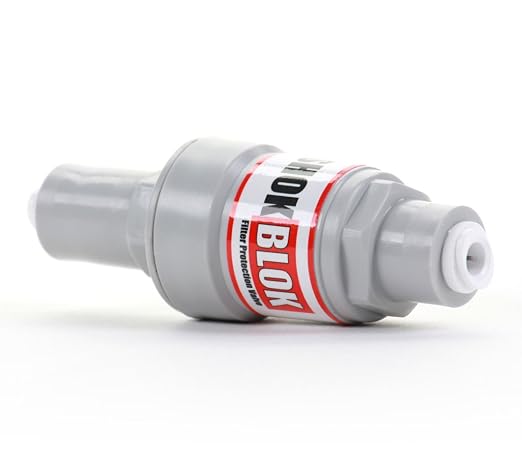 Shok Blok SB-FPV-125 Water Filter Pressure Regulator Protection Valve for RO & Filter Systems - 1/4" QC Ports, 125 PSI