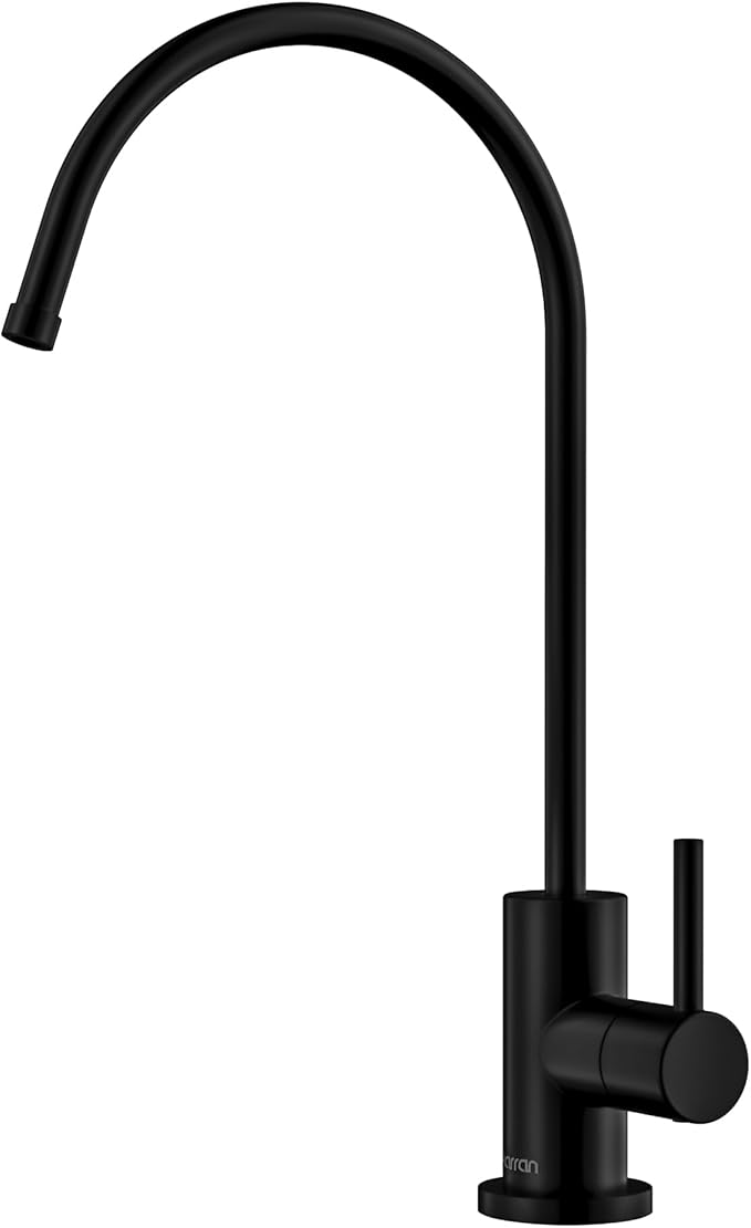 Karran Kestrel Single-Handle Filtered Water Faucet in Matte Black 100% Lead-Free Brass, RO/Filtration System Ready, 360° High-Arc Spout, Spot-Free Finish Beverage Faucet (Matte Black)