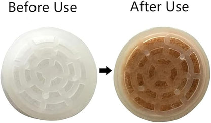 2pcs Shower Head Replacement Filter Cartridge - Chlorine & Flouride Shower Filter and Reduces Dissolved Solids - Hard Water Filter for Water Softener Shower Head
