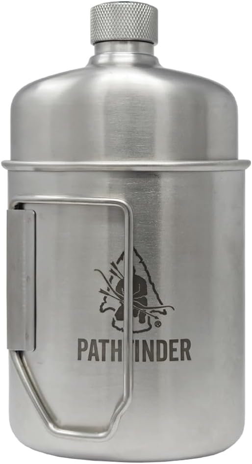 The Pathfinder School Canteen Cooking Set & Stainless Steel Nesting Cup with M34 Scout Canteen – Bushcraft Survival Gear, Camping Essentials, Hiking Water Bottle, Backpacking & Outdoor Cooking Kit