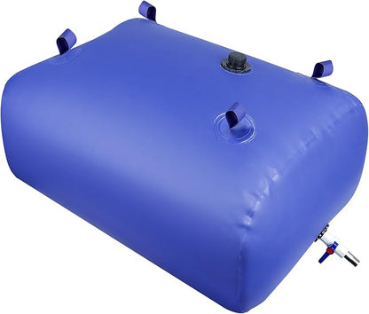 Heavy-Duty Water Storage Bladder - 264.2Gal/1000L with Stainless Steel Fittings, Leak-Proof & Durable Cistern – Portable Tank for Emergency, Farming, Camping, and RV Use