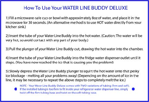 Water Line Buddy Deluxe - Frozen Water Line Tool - Quickly and Easily Unfreeze Your Refrigerator Water Dispenser – Universal Kit Works On All Fridges