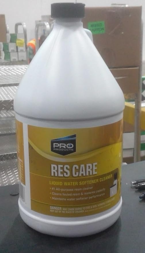 Pro Products ResCare RK02B All-Purpose Water Softener Cleaner Liquid Refill, 1 Gallon, Pack of 4