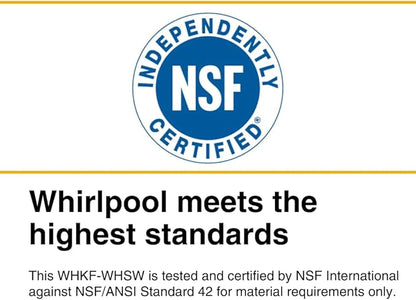 Whirlpool 35-Micron 10" x 2.5" String Wound Whole House Water Filters, NSF Certified Filtration Reduces Sediment for Well Water, WHKF-WHSW, 2-Pack